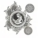 duty karma dharma tattoo design idea