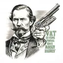 Wyatt earp with quote fast is fine but accuracy is final, you have to learn to be slow in a hurry  tattoo design idea