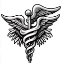 Caduceus tattoo design idea
