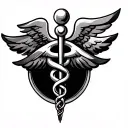 Caduceus tattoo design idea