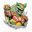 power ranger tattoo design idea