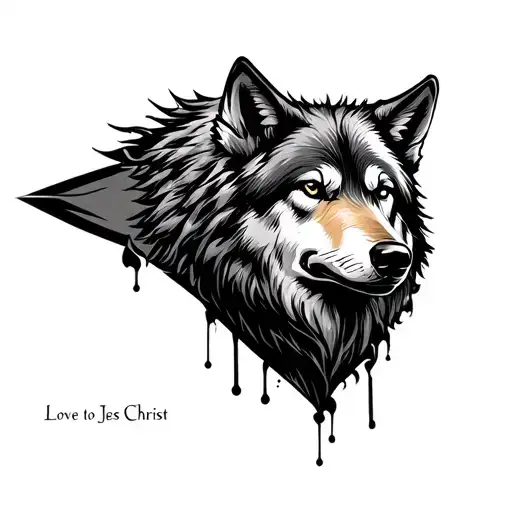 agent alpha wolf, love to travel and have faith in Jesus Christ  tattoo design idea