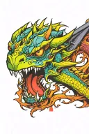 Toothless Dragon tattoo design idea
