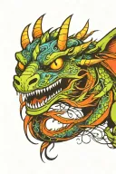 Toothless Dragon tattoo design idea