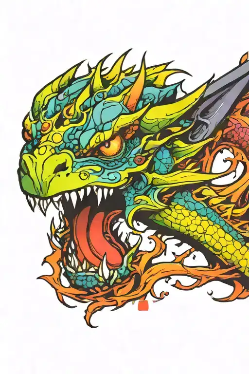 Toothless Dragon tattoo design idea