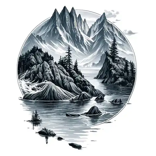 wald Fjord tattoo design idea