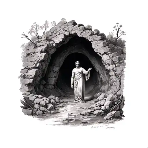 Plato's Cave Allegory tattoo design idea