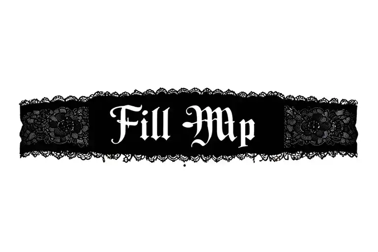 "Fill Me Up"  "long garter belt" "lace" "pistol" tattoo design idea
