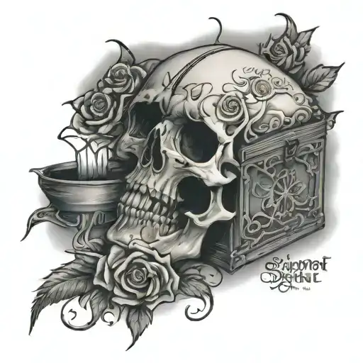 Slipknot Snuff Lyrics "Bury All Your Secrets in My Skin" casket tattoo design idea