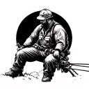 lineman working on power lines tattoo design idea