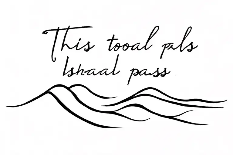 "This too shall pass" wave tattoo design idea