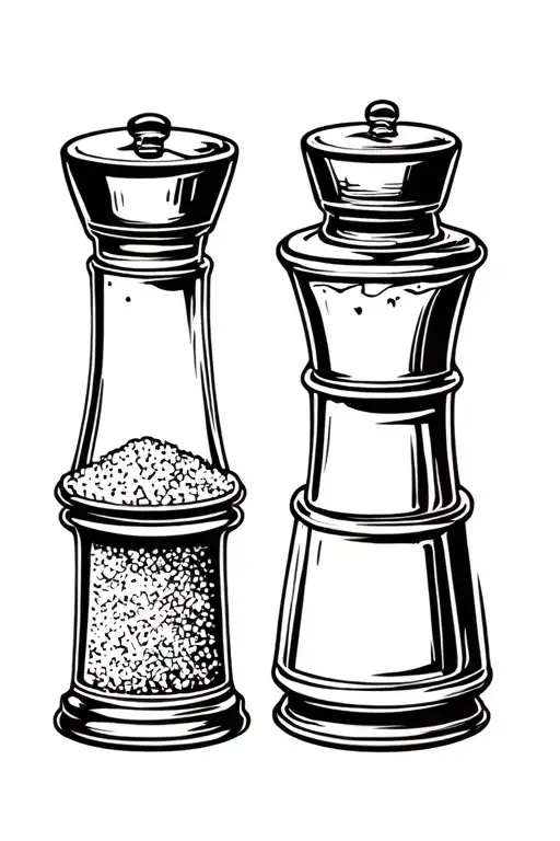 memorial tattoo female salt and male pepper grinder tattoo design idea