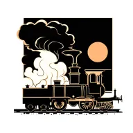 engine steam train tattoo design idea