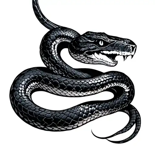 Snake Finger tattoo design idea