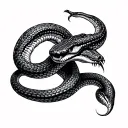 Snake Finger tattoo design idea