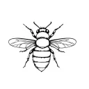 profile bee tattoo design idea