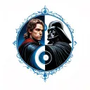 Anakin and Darth Vader Yin Yang tattoo design idea