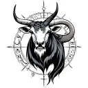 Fighting disease, zodiac Taurus zodiac symbol, baltic signs and loyalty tattoo design idea