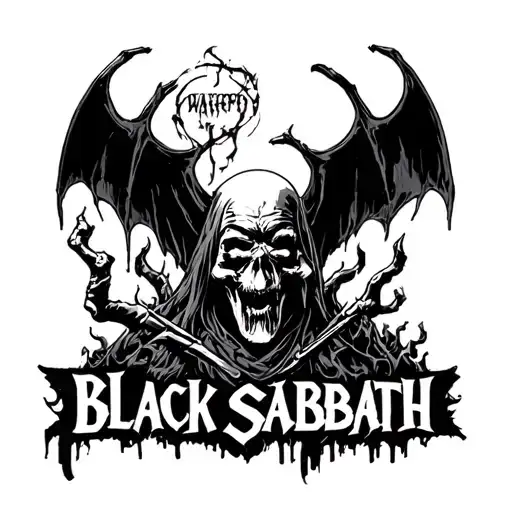 Black Sabbath in hell tattoo design idea