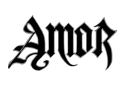 "Amor" tattoo design idea