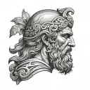 odysseus head tattoo design idea