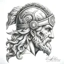 odysseus head tattoo design idea