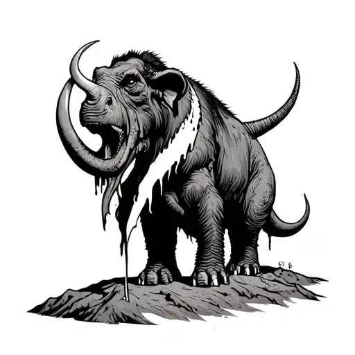 mastodon blood mountain tattoo design idea