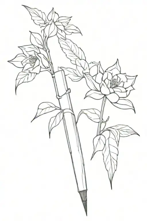 pen named Laura Noah Elaine tattoo design idea