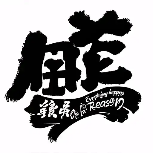 Can you make a tattoo where is japanese text from up to down, that means "everything happens for a reason". tattoo design idea