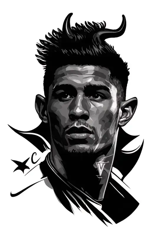 Manchester United Devil with Ronaldo tattoo design idea