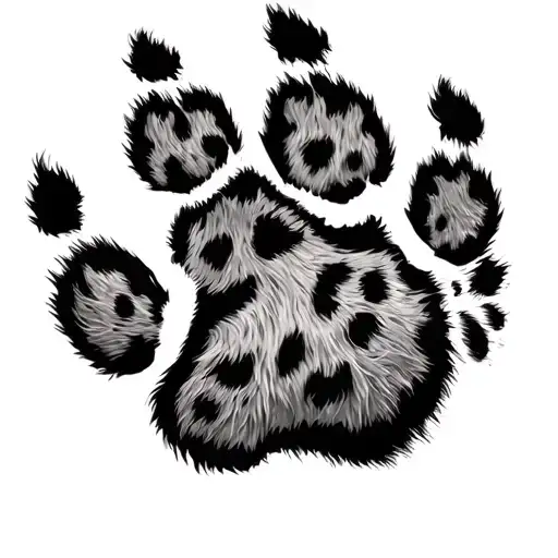 leopard paw print tattoo design idea