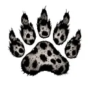 leopard paw print tattoo design idea