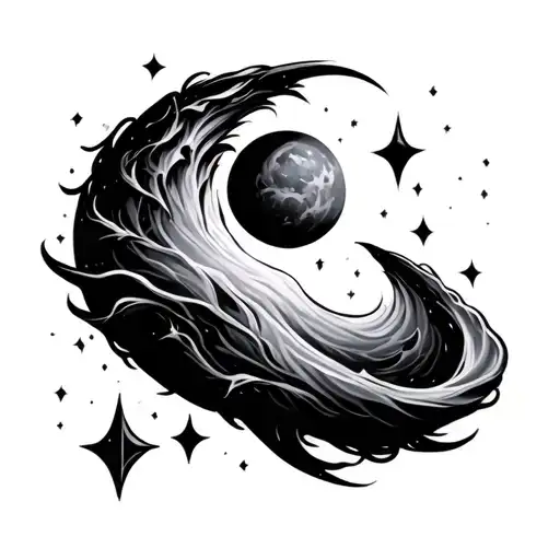 Comet tattoo design idea