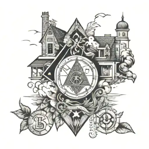 Crypto, Real Estate, and Savings tattoo design idea