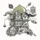 Crypto, Real Estate, and Savings tattoo design idea