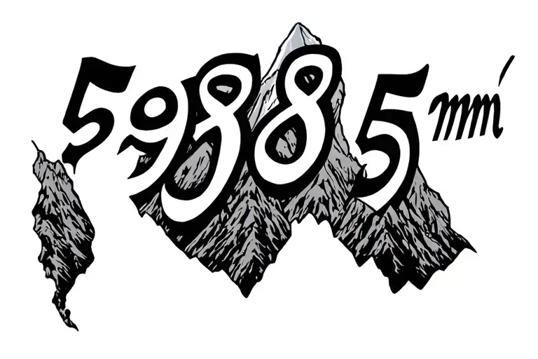 "5985m" Mount Kilimanjaro tattoo design idea