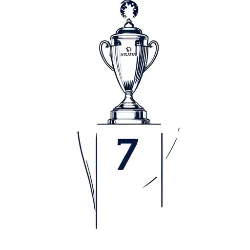 Cr7 with the champions league trophy tattoo design idea