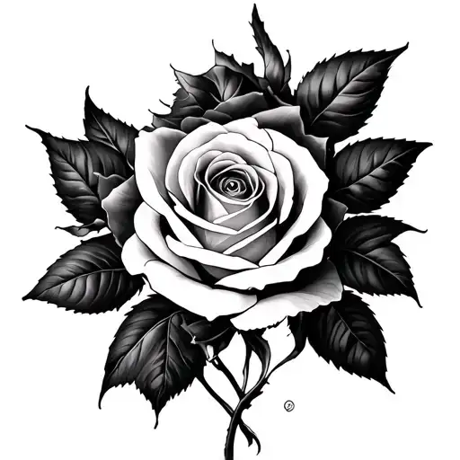 I want a tattoo that represents my “weird and dark side.” I love Tim Burton, roses, romance, beauty, and the peculiar tattoo design idea