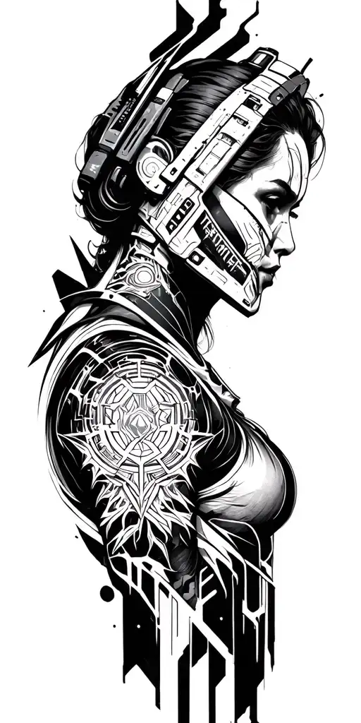 Cyberpunk 2077 Inspired tattoo design idea
