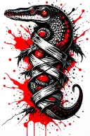 Electric eel wrapped tattoo design idea