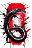 Electric eel wrapped tattoo design idea