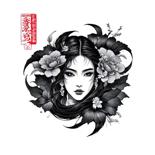 Neo Japanese tattoo design idea