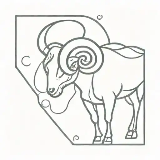 aries zodiac sign mom dad heart tattoo design idea