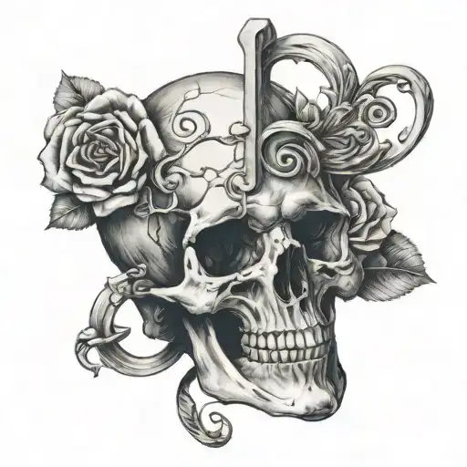 memento mori love of fate stoic concept tattoo design idea