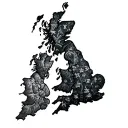 two Americans taking over britian tattoo design idea