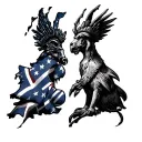 two Americans taking over britian tattoo design idea
