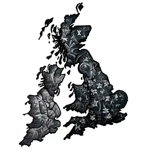 two Americans taking over britian tattoo design idea