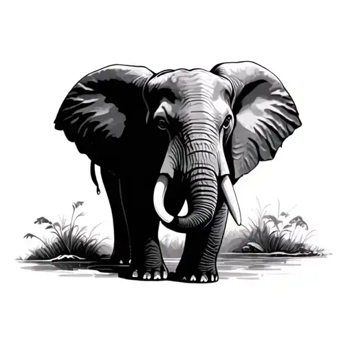 4 elephant tattoo design idea