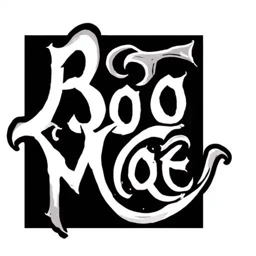 Boo Moe name forearm tattoo design tattoo design idea