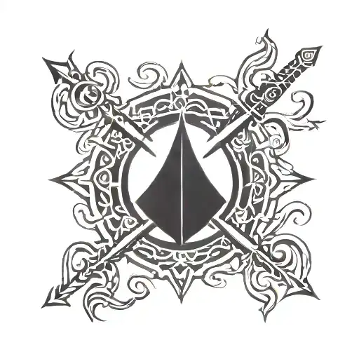 Minimal Punjabi Sword tattoo design idea